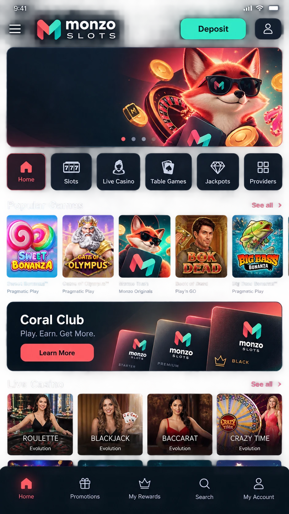 The Monzo Slots App